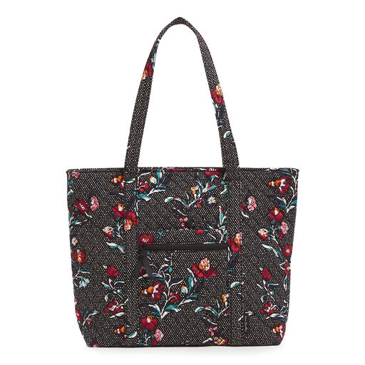 Vera Bradley Vera Tote Bag in Perennials Noir Dot, 