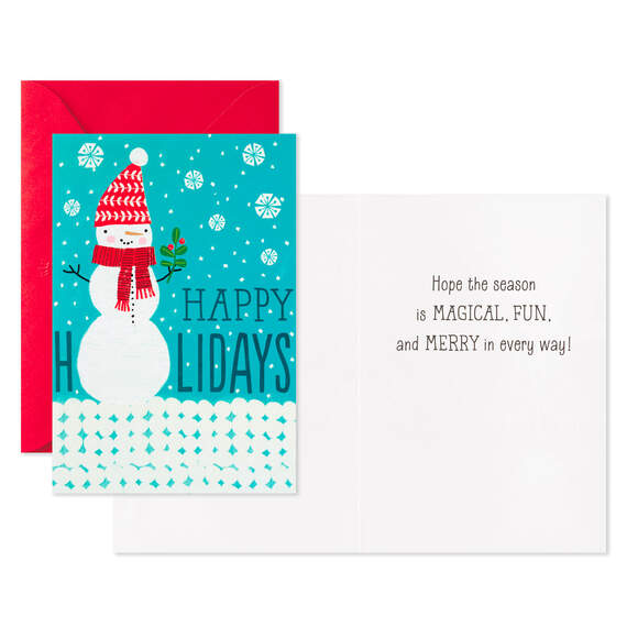 Glittery Snowman Holiday Cards, Pack of 6, , large image number 2