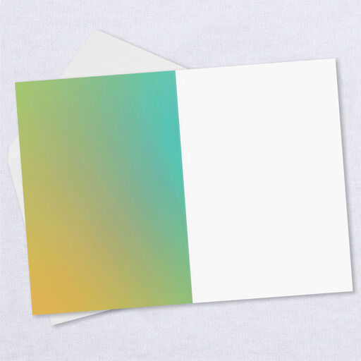 Personalized Rainbow Ombré Graduation Photo Card, 