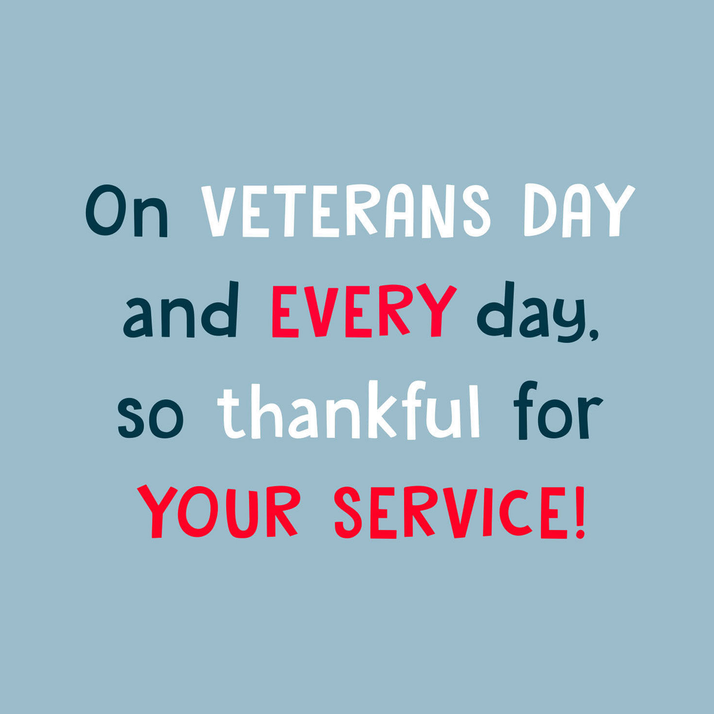 Thank Our Lucky Stars and Stripes Veterans Day Card for only USD 2.00 | Hallmark