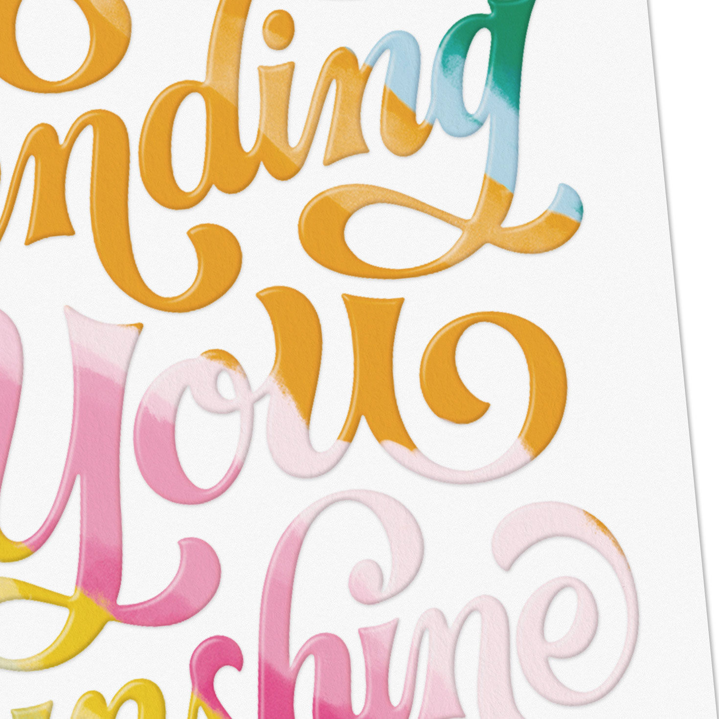 Sunny Gradient Lettering Blank Note Cards Pack  image number 4