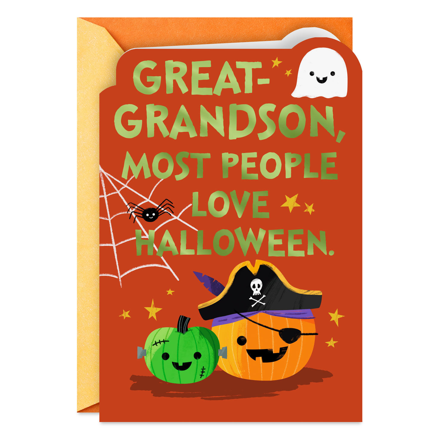 Smile Like a Jack-o'-Lantern Halloween Card for Great-Grandson