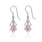 Silver Forest Silver-Tone Cascading Diamonds With Flower Dangle Earrings, , large image number 1