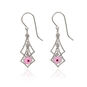 Silver Forest Silver-Tone Cascading Diamonds With Flower Dangle Earrings, , large image number 1