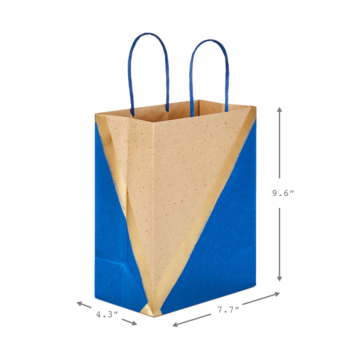 9.6" Blue and Kraft Paper 8-Pack Gift Bags, , large image number 3
