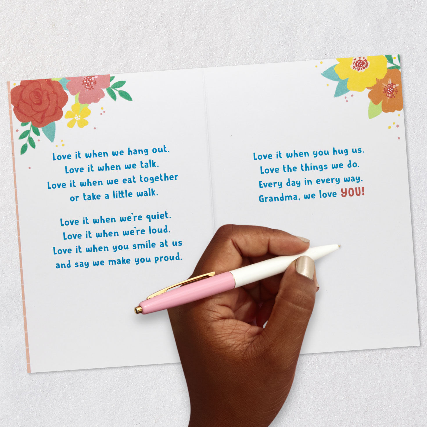 Floral Banner Grandma Mother's Day Card From Grandkids  image number 7