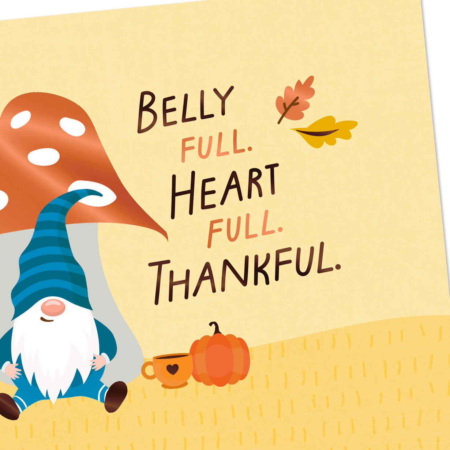 Gnome Under Red Mushroom Thanksgiving Card  image number 4