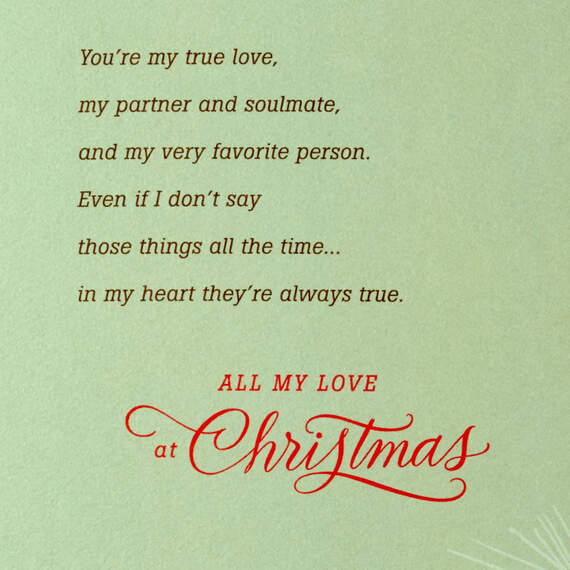For My True Love and Soulmate Religious Christmas Card, , large image number 2