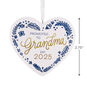 Promoted to Grandma Heart Christmas Ornament measurement image number 3