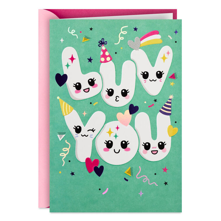 Luv You Birthday Card for Granddaughter