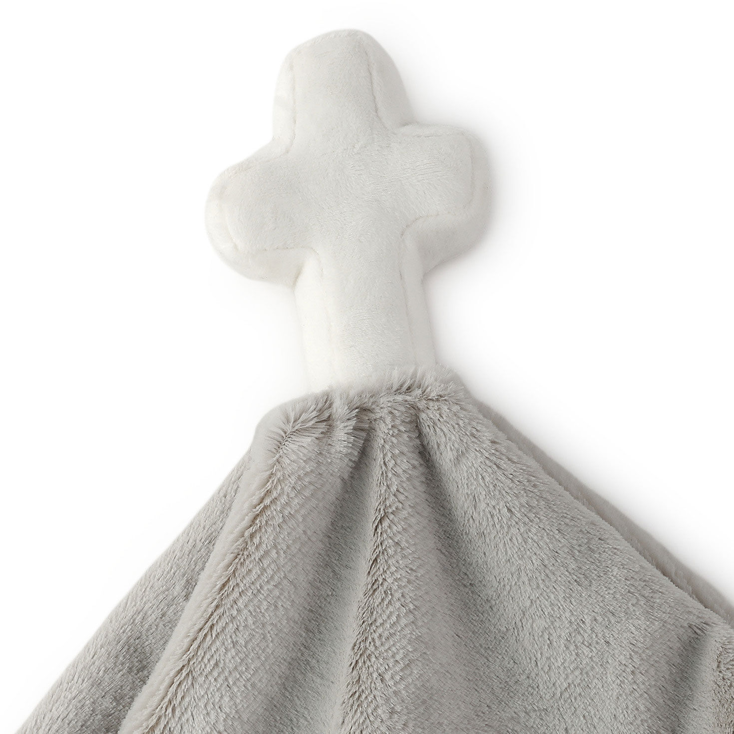 Khaki Lovey Blanket With Plush Cross upclose view image number 5