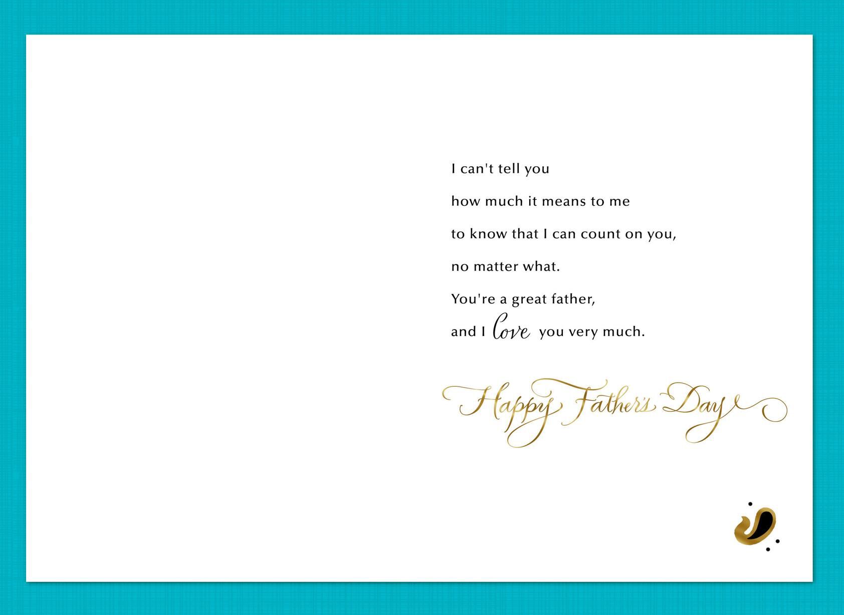 Gold and Blue Paisley Father's Day Card