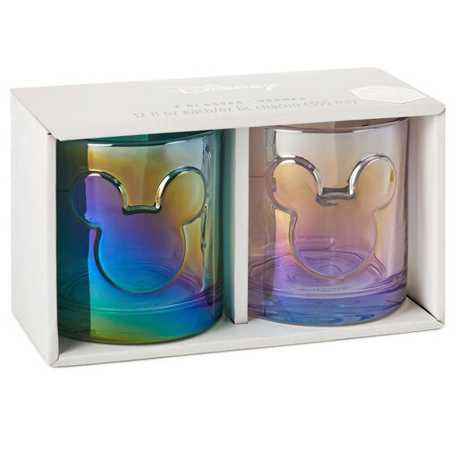 Disney 100 Years of Wonder Mickey Ears Glasses, Set of 2, 