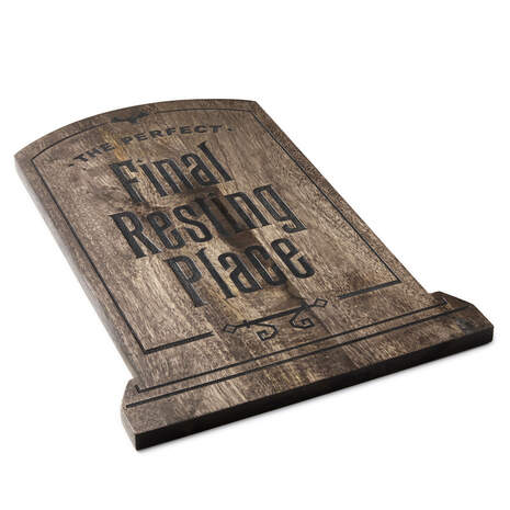Disney Haunted Mansion Tombstone Cheese Board Front