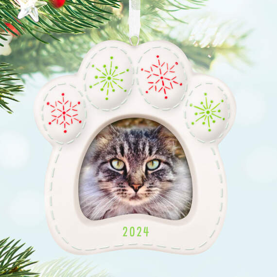Pretty Kitty 2024 Porcelain Photo Frame Ornament, , large image number 2