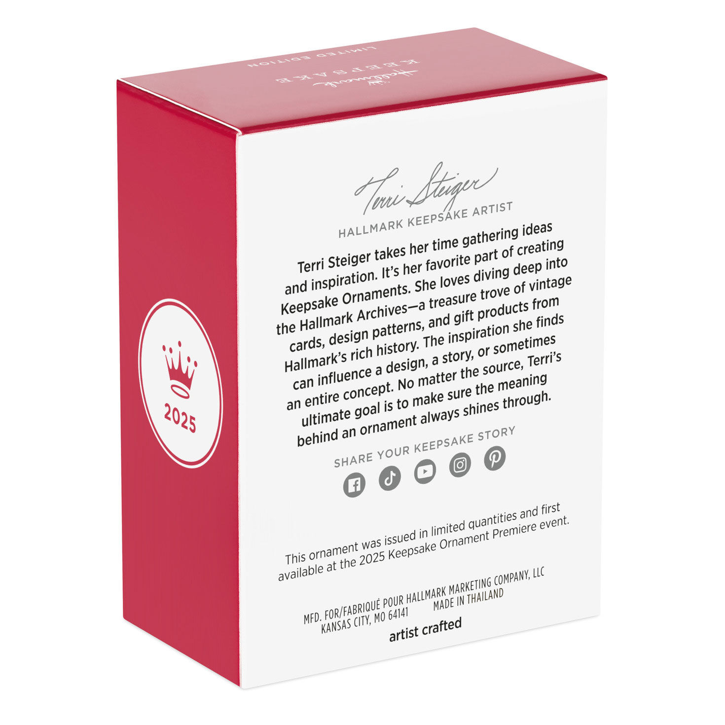 Hamster in Sleigh With Tree Keepsake Ornament package back image number 8