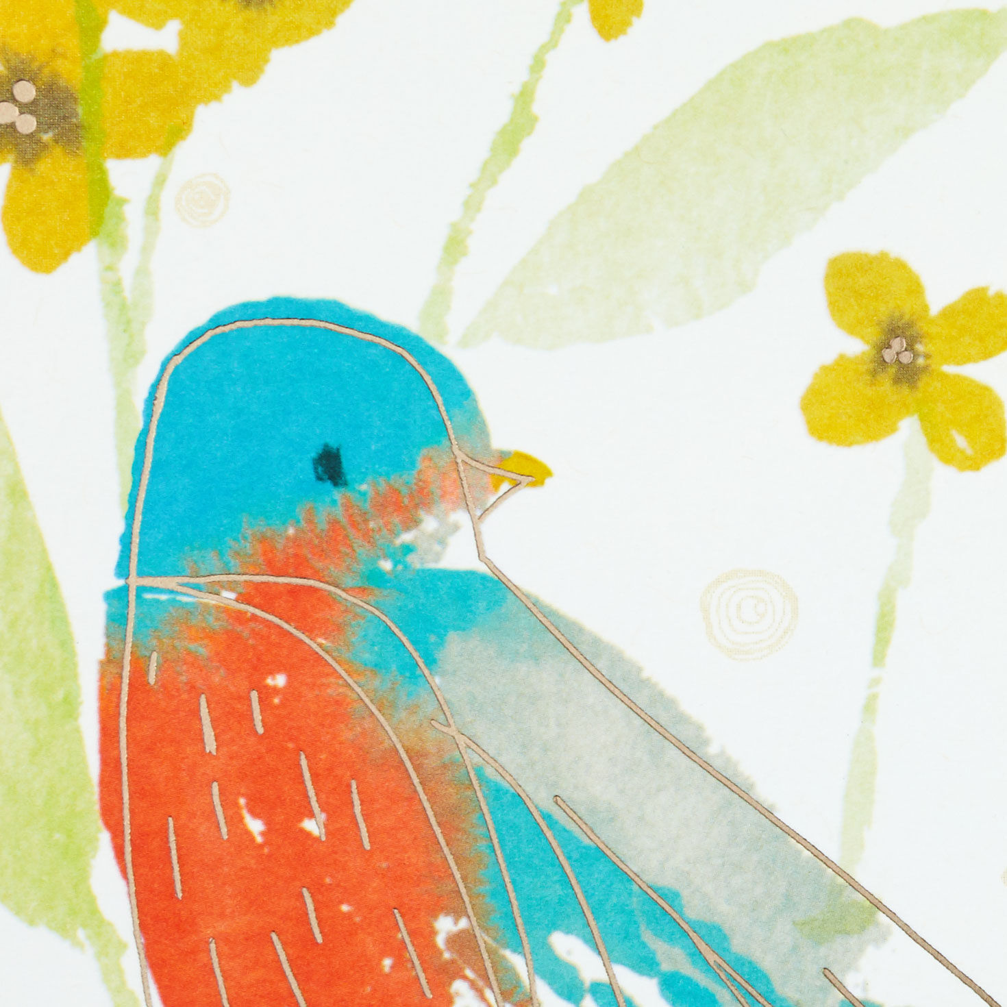 Bluebird with Flowers Sympathy Card  image number 4