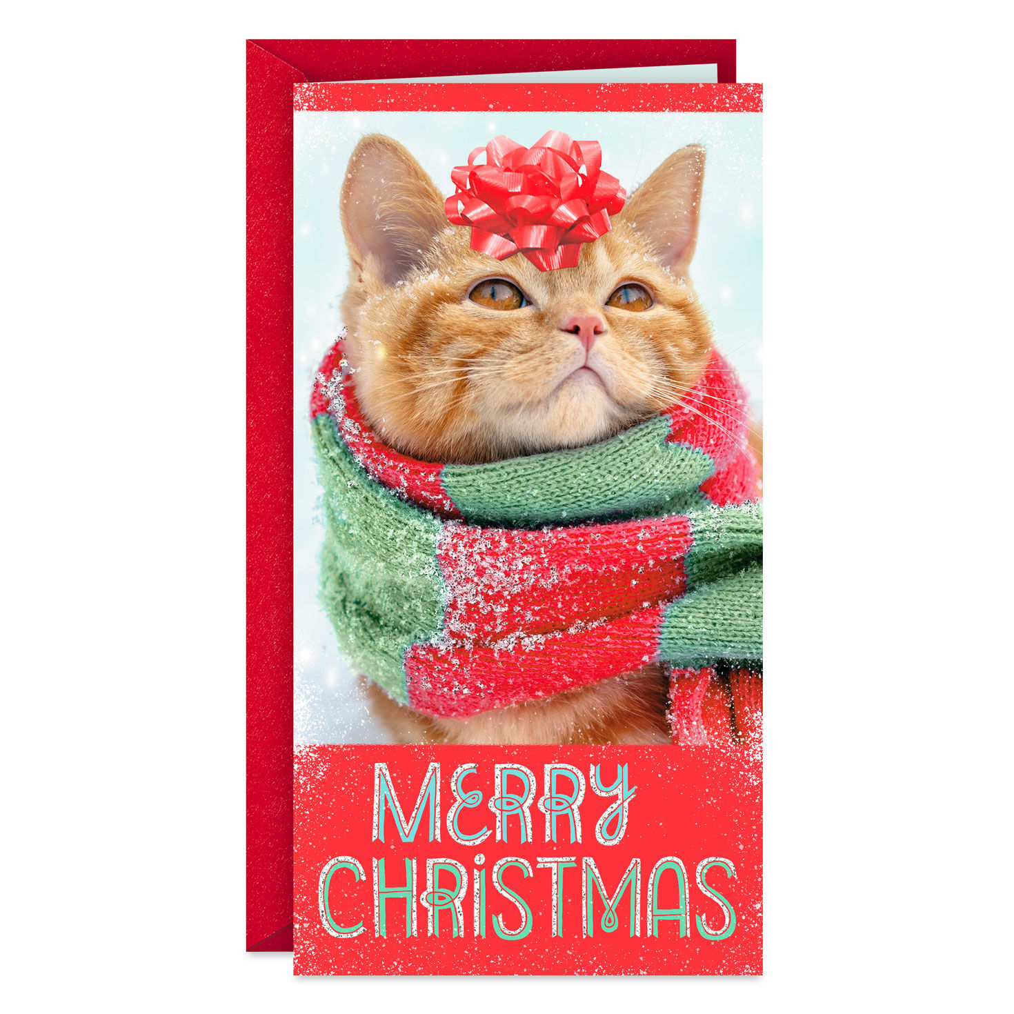Wrapped Up in Holiday Happiness Money Holder Christmas Card