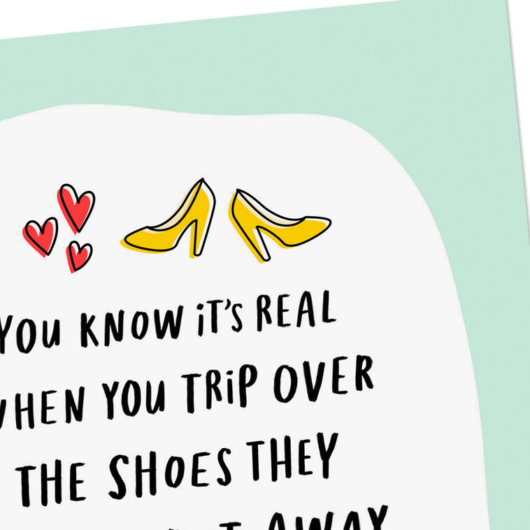 Shoes and Hearts Funny Romantic Love Card Card Front Detail image number 4