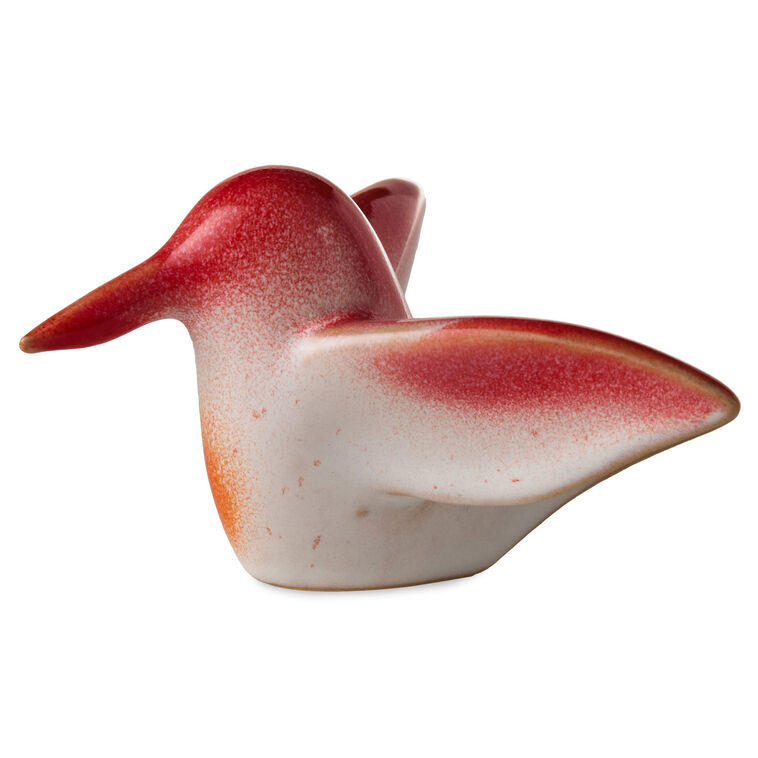 Sculpted Red and Orange Hummingbird Figurine, 1.85"