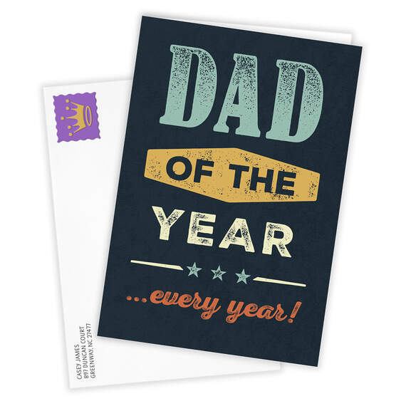 Dad of the Year Folded Photo Card, , large image number 2