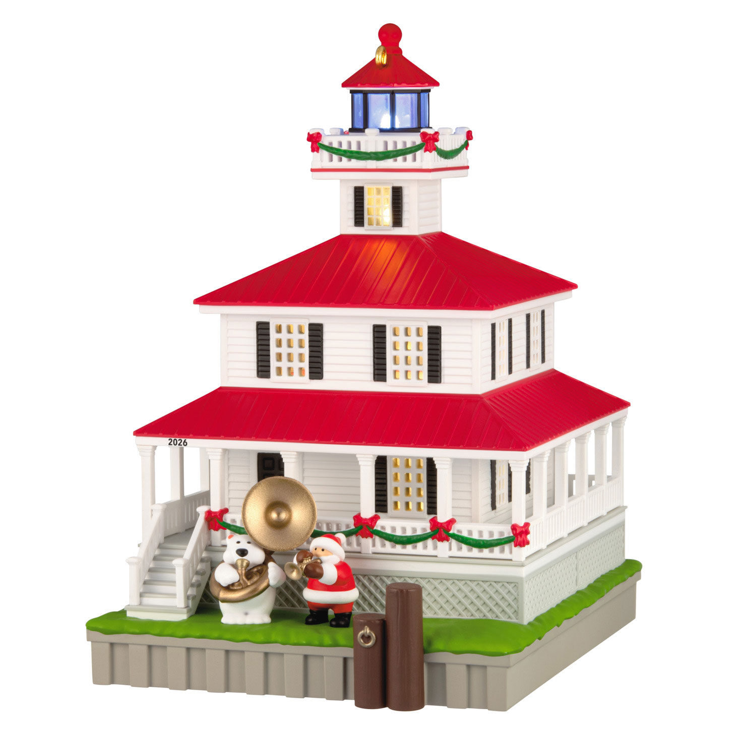 Holiday Lighthouse 2026 Ornament With Light
