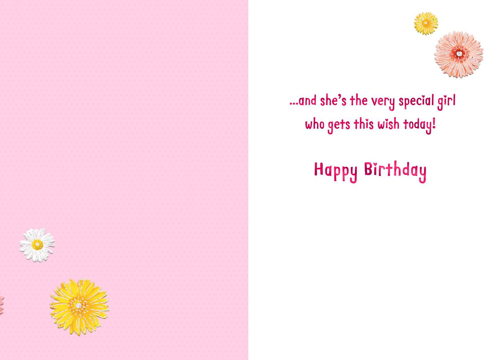 Daisy Kitten Birthday Card for Goddaughter