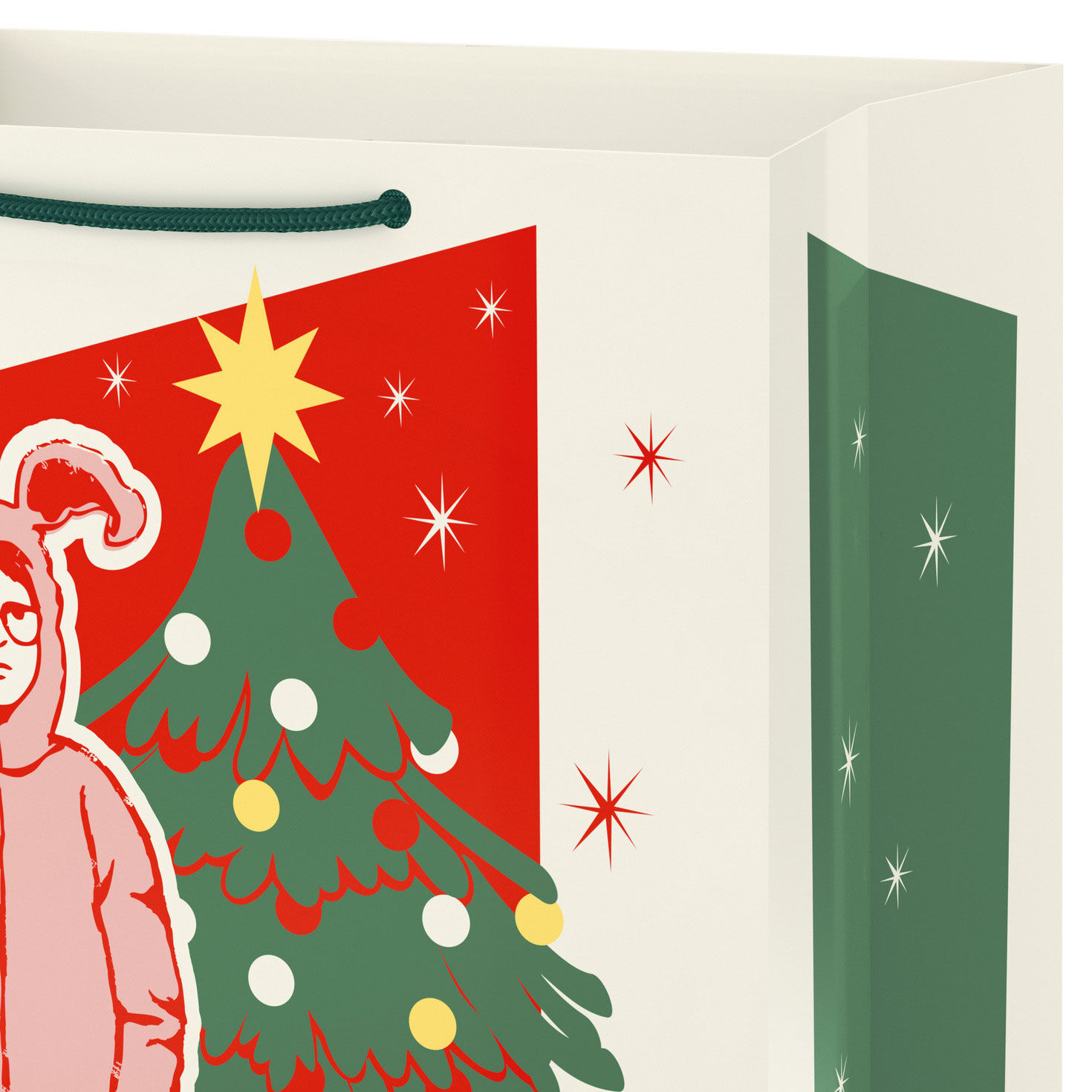 A Christmas Story Bunny Suit Large Christmas Gift Bag Handle Detail image number 4
