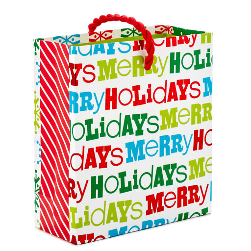 4.6" Christmas Messages Gift Card Holder Mini Bag, Merry Holiday