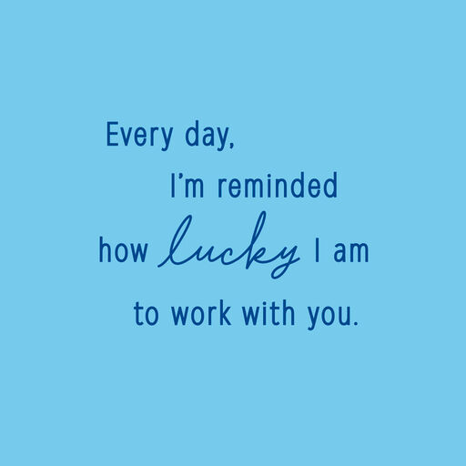 Lucky to Work With You Card for Coworker, 