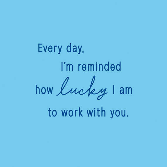 Lucky to Work With You Card for Coworker, , large image number 2