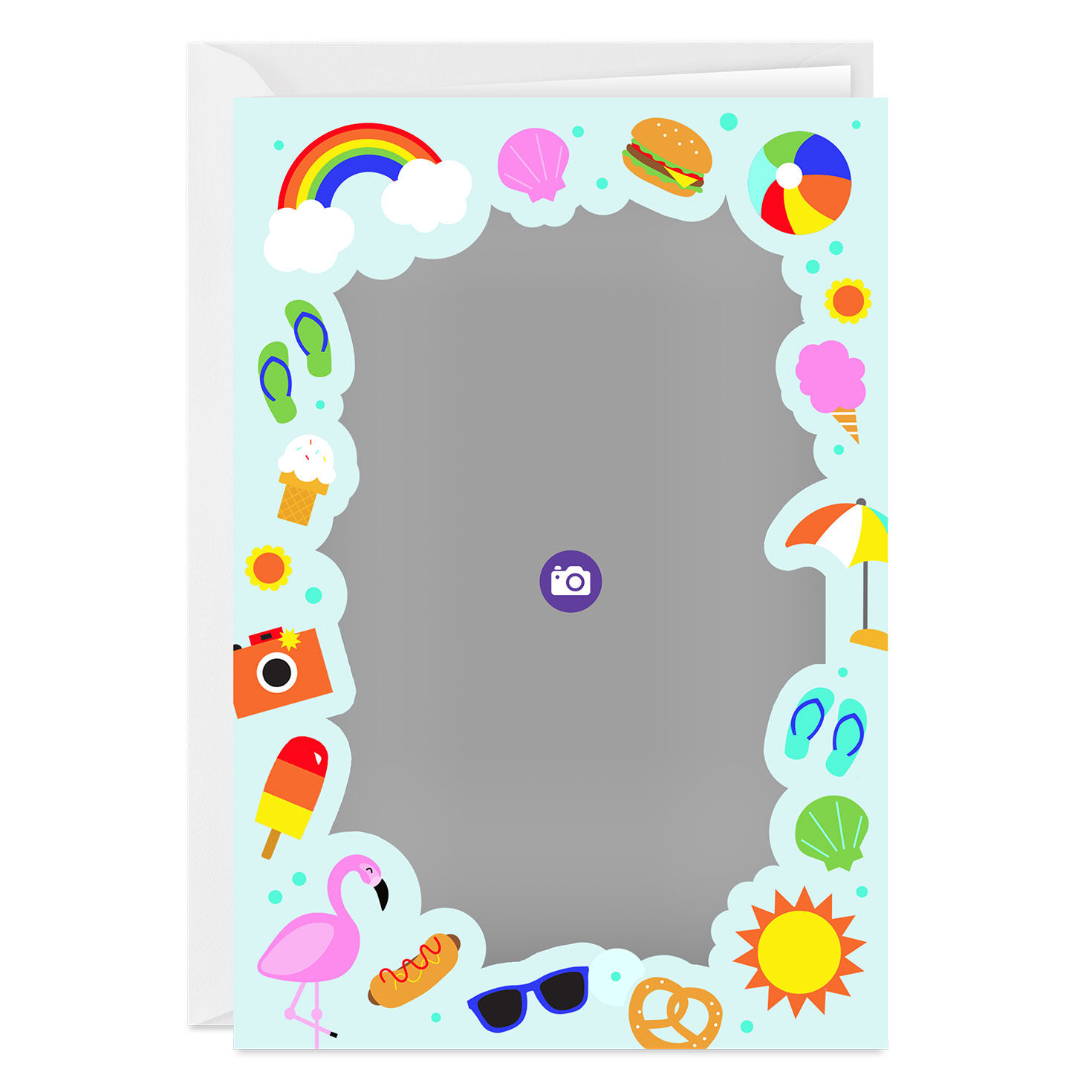 Summer Vacation Icons Custom Card for only USD 4.99 | Hallmark