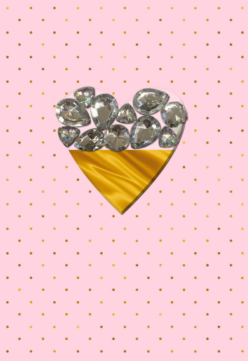 Rhinestone Heart Birthday Spanish-Language Card