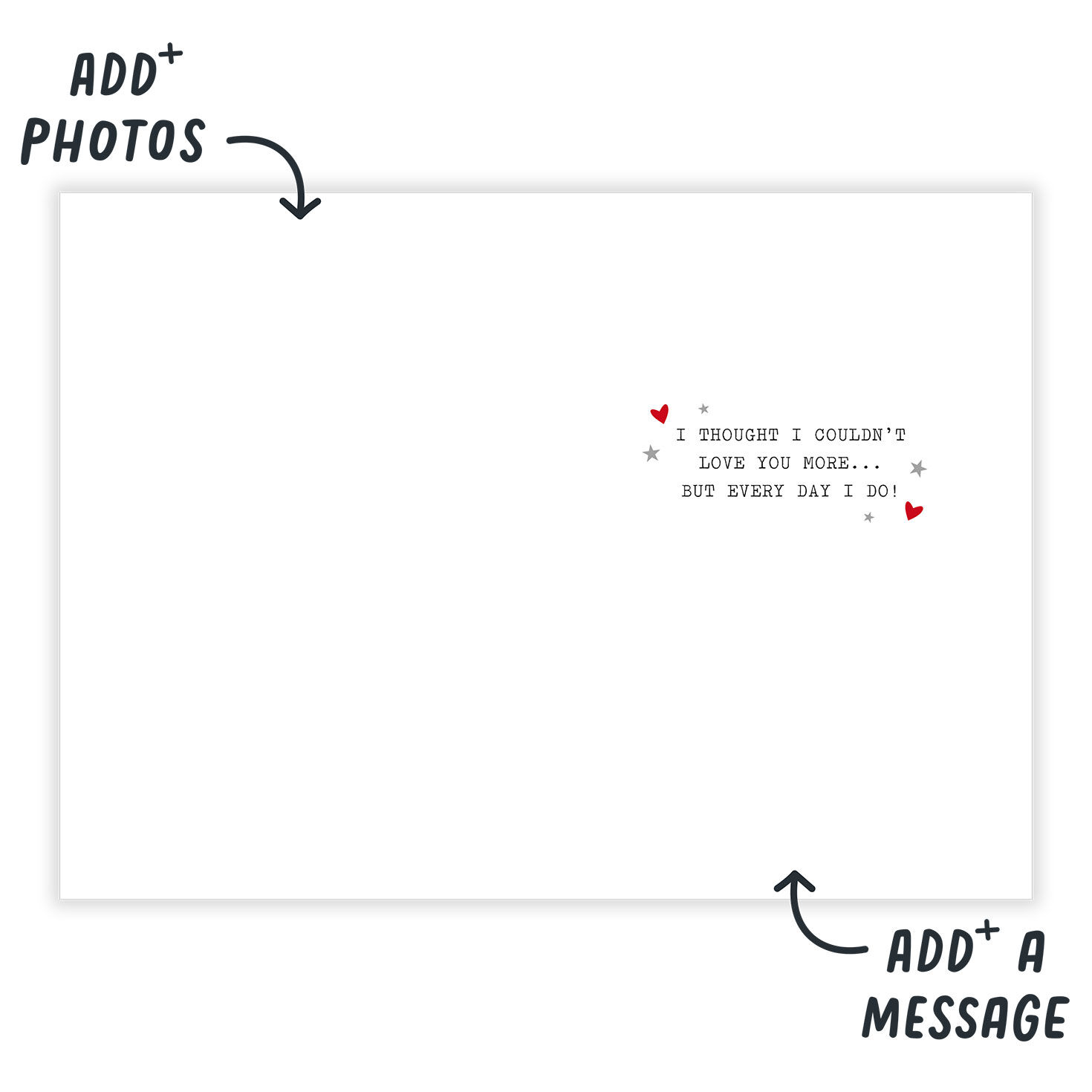 Moon Constellation Personalized Anniversary Card Open Card indicating personalization image number 3