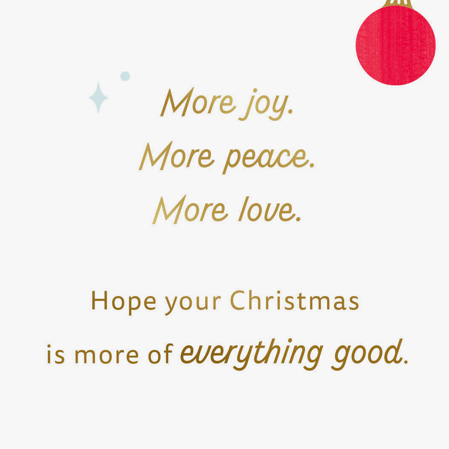 Peace and Joy Ornaments Money Holder Christmas Card Sentiment image number 2