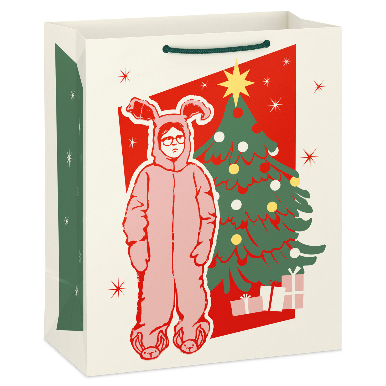 13" A Christmas Story™ Ralphie Bunny Suit Large Christmas Gift Bag