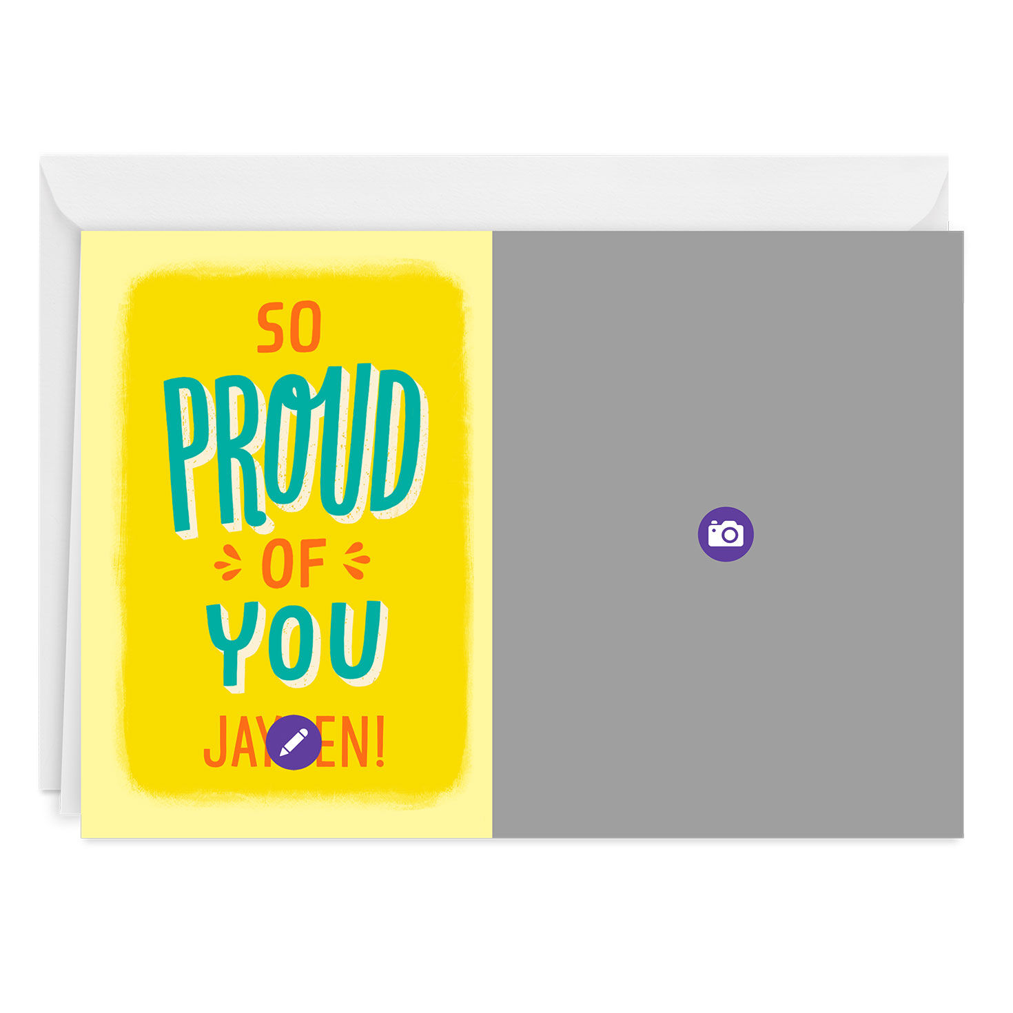 Personalized So Proud Lettering Photo Card  image number 3