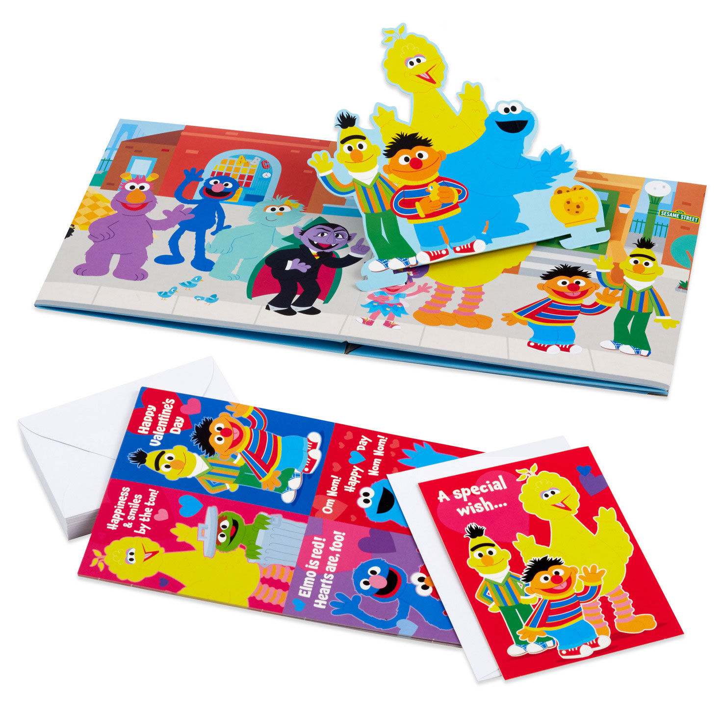 Sesame Street Smiles and Fun Kids Classroom Valentines Set With Cards and Mailbox for only USD 14.99 | Hallmark