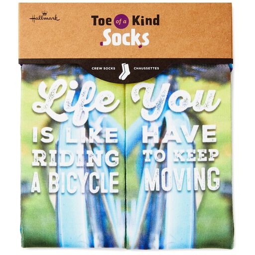 Life Is Like Riding a Bicycle Toe of a Kind Novelty Socks, 