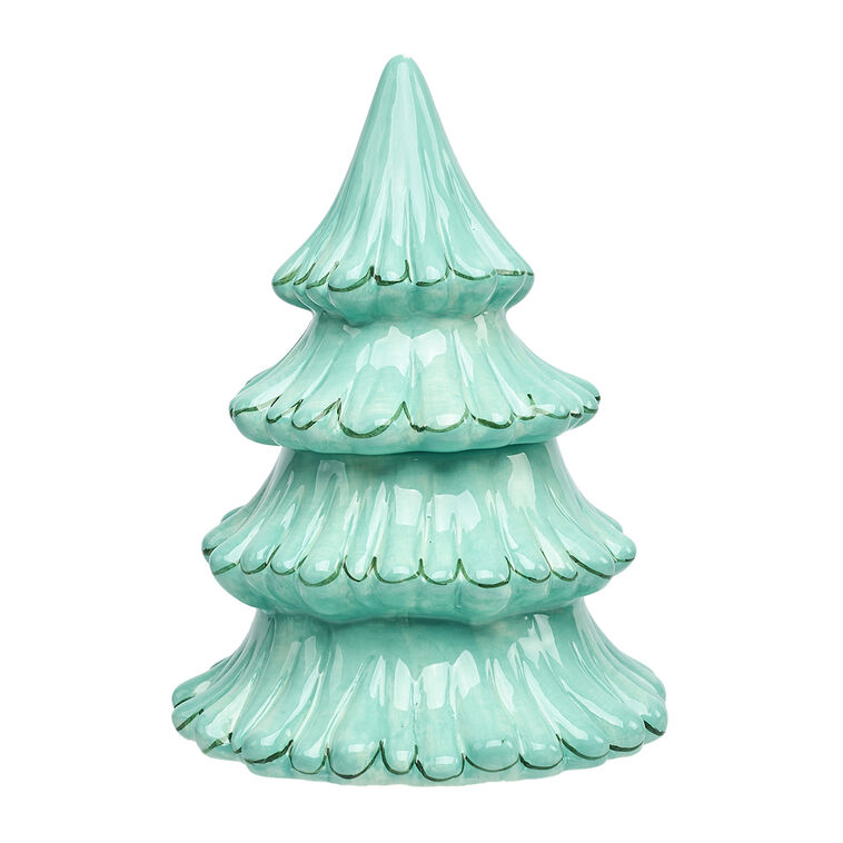 Cedarwood Scented Ceramic Evergreen Tree Candle