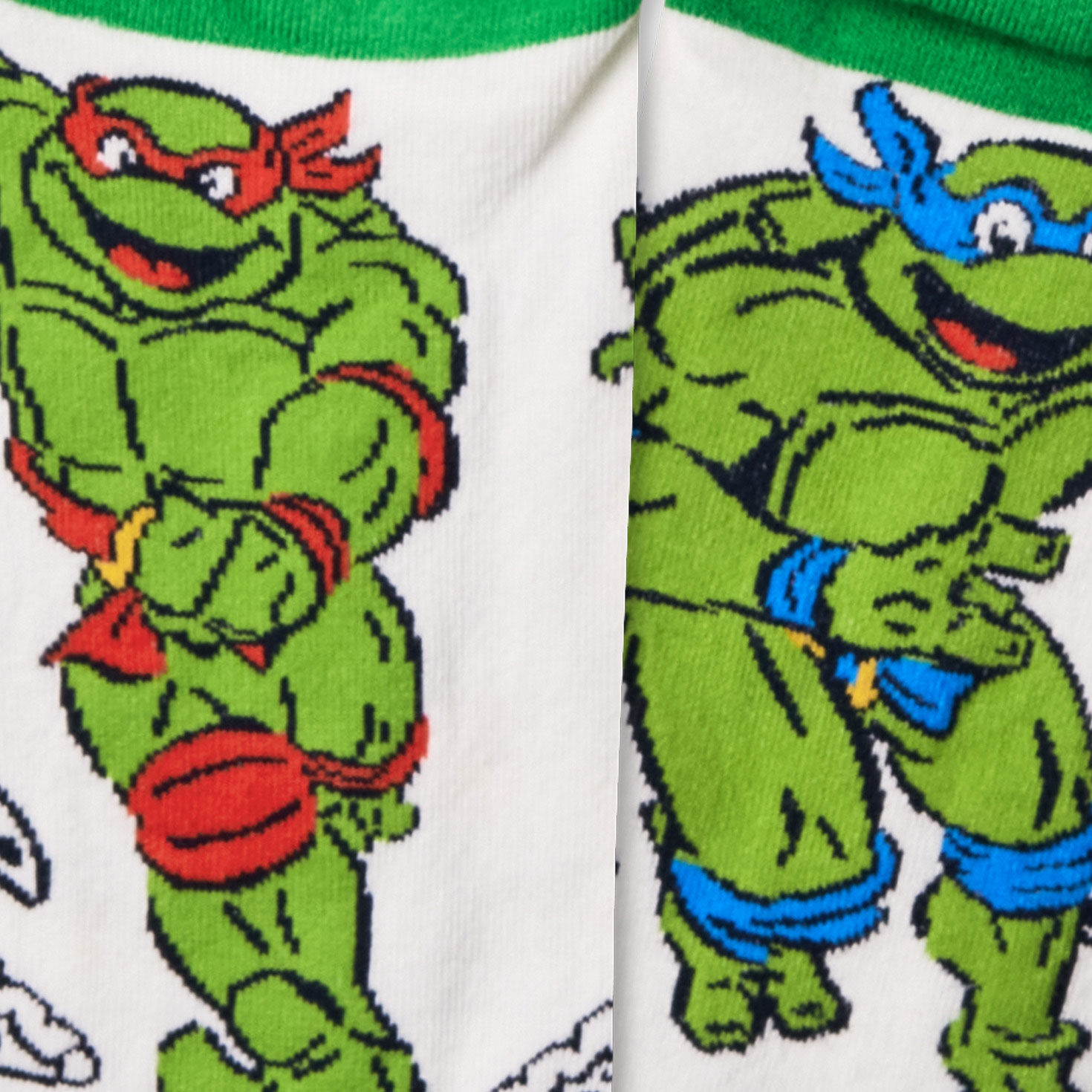 Teenage Mutant Ninja Turtles Novelty Crew Socks upclose view image number 4