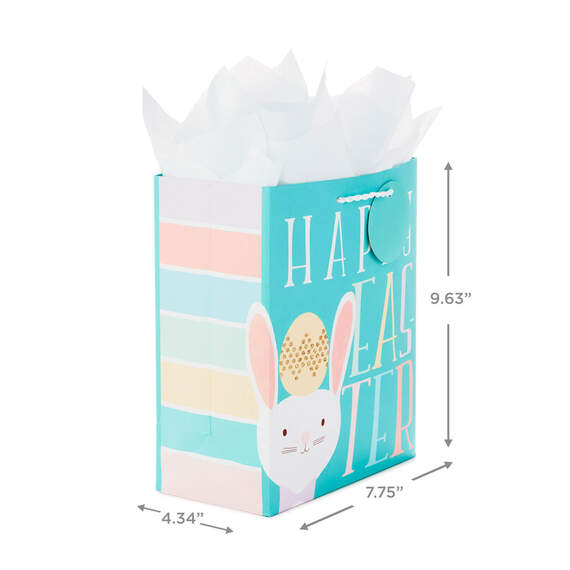 9.6" Pastel Medium Easter Gift Bag With Tissue and Tag, , large image number 3