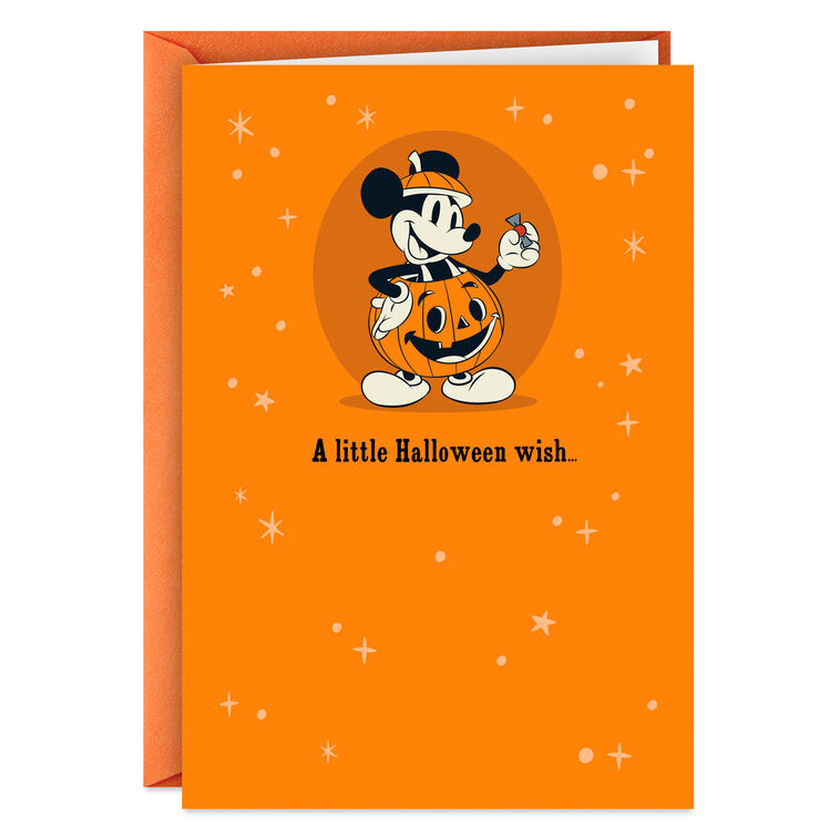 Disney Mickey Mouse Fun Moments and Sweet Memories Halloween Card