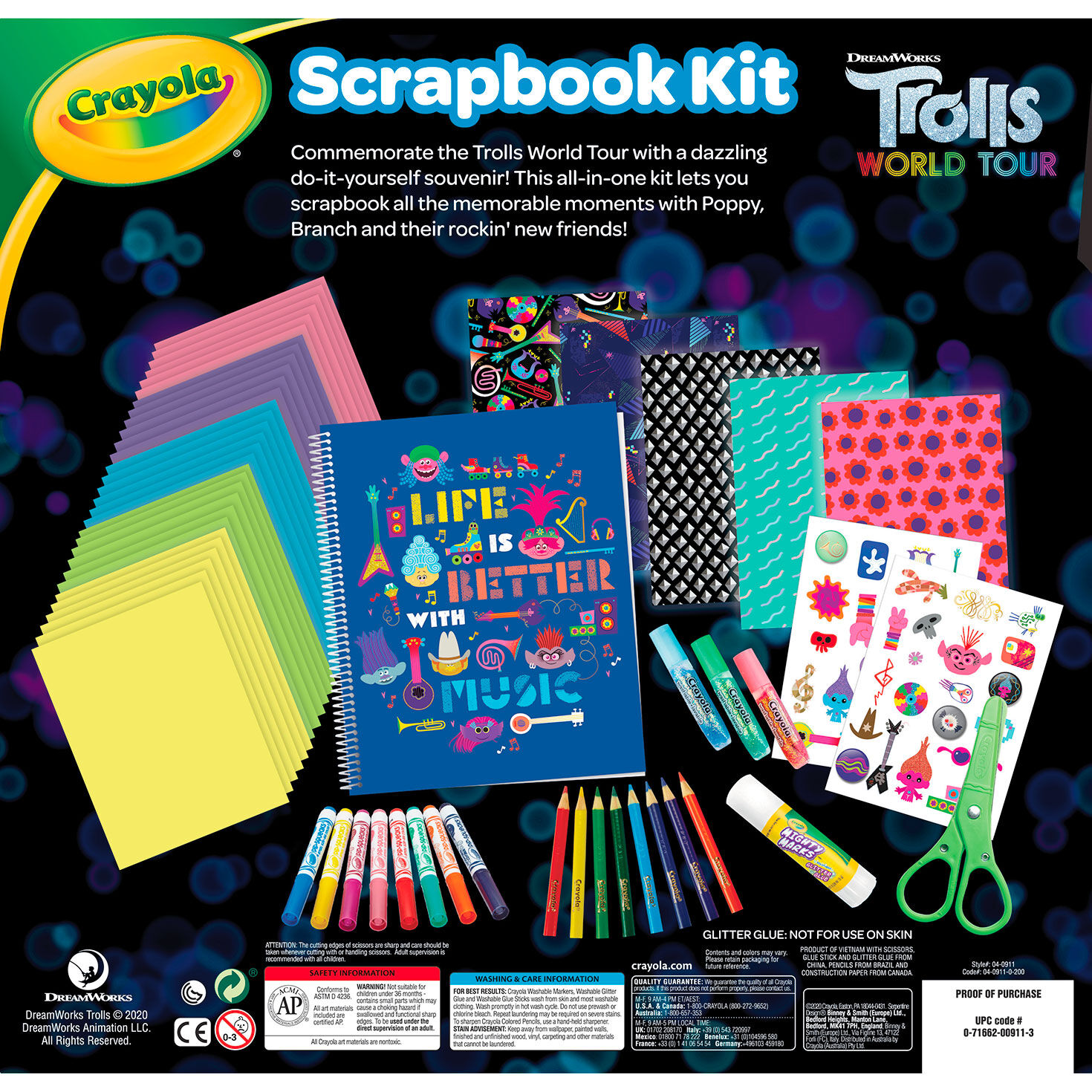Crayola® Trolls World Tour Scrapbook Kit, 55+ Pieces for only USD 17.99 | Hallmark