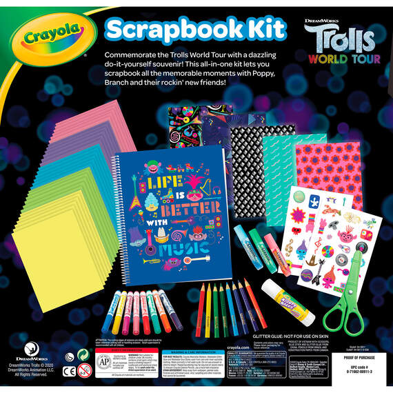 Crayola® Trolls World Tour Scrapbook Kit, 55+ Pieces, , large image number 3