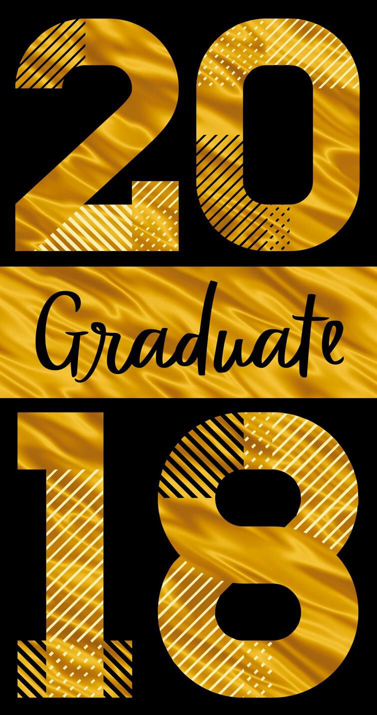 Gold Foil 2018 Money Holder Graduation Card, Pack of 10