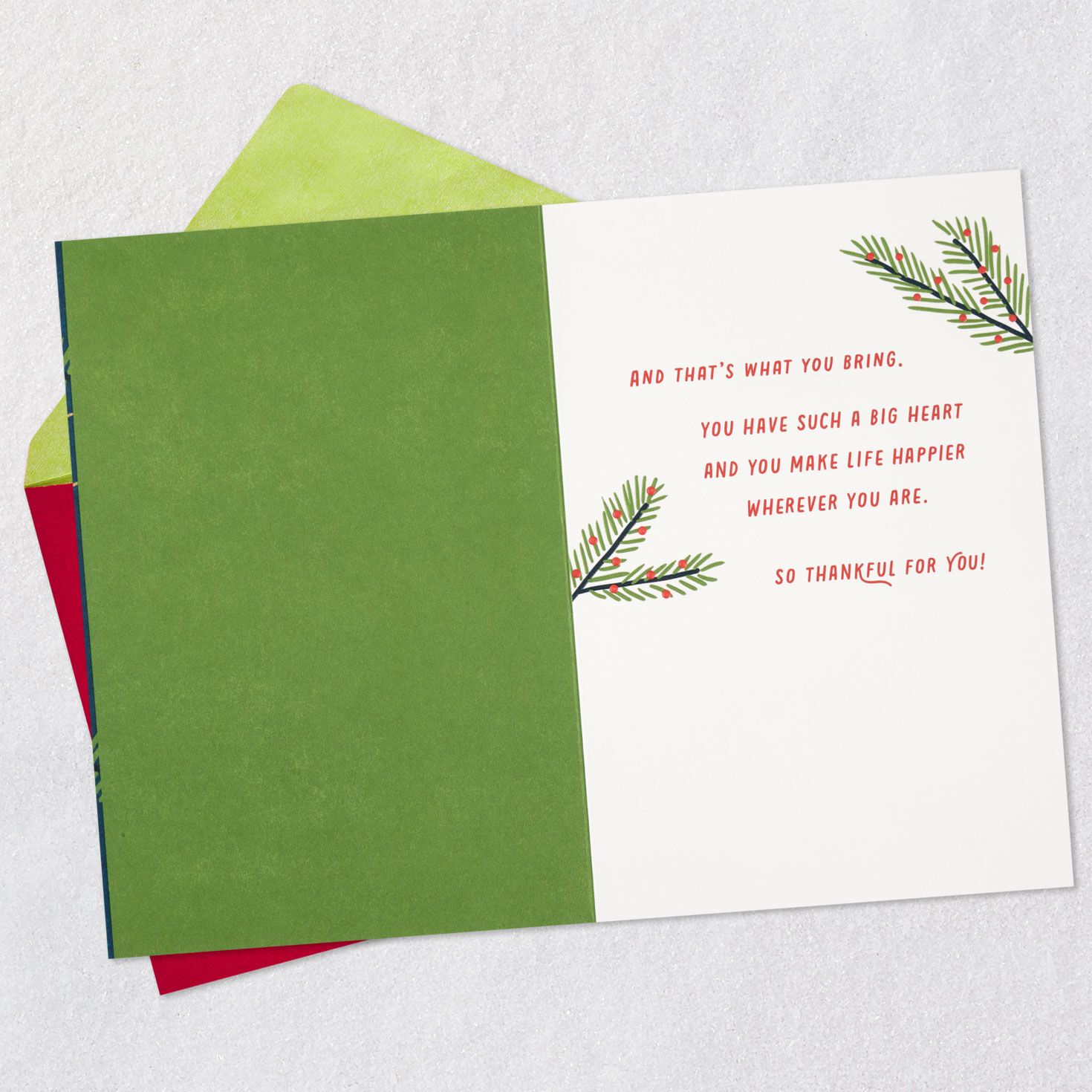 Banner and Garland Christmas Card Open Card with Envelope image number 3