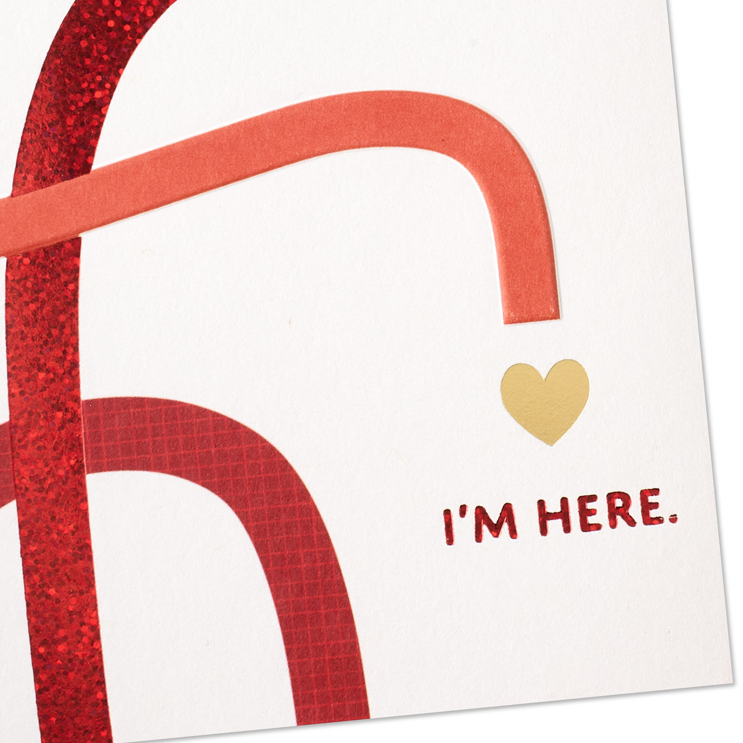 Pink and Red Lines Long Distance Valentine's Day Card Card Front Detail image number 4