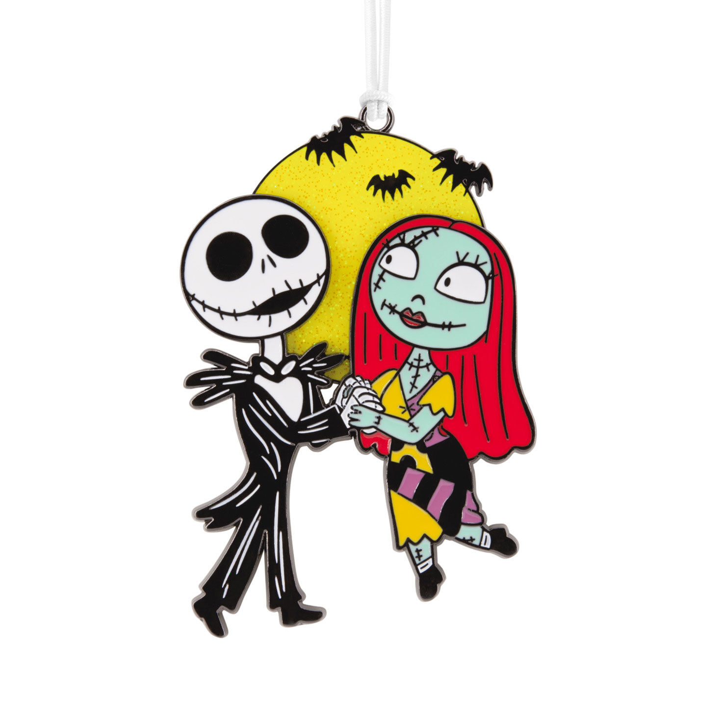 Disney Tim Burton's The Nightmare Before Christmas Jack and Sally Moving Metal Hallmark Ornament
