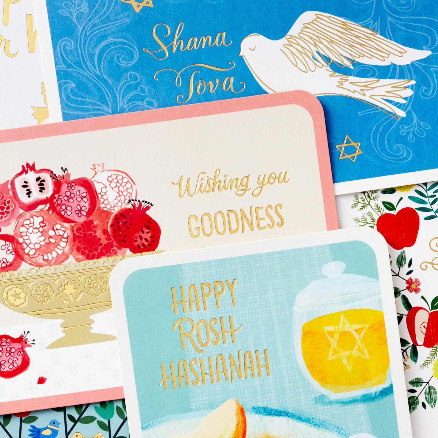 Apples and Honey Jewish New Year Cards Assortment Card front details image number 5